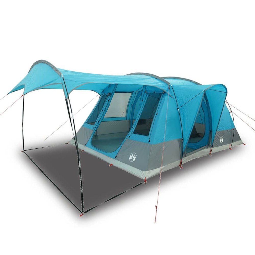 vidaXL Cort de camping pentru 5 persoane, albastru, impermeabil