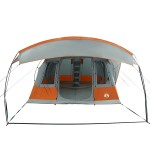 vidaXL Cort de camping tunel 5 persoane, gri/portocaliu, impermeabil