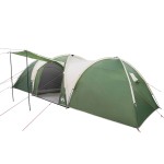 vidaXL Cort de camping cupolă pentru 8 persoane, verde, impermeabil