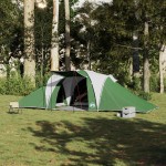 vidaXL Cort de camping cupolă pentru 6 persoane, verde, impermeabil