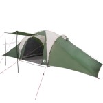 vidaXL Cort de camping cupolă pentru 6 persoane, verde, impermeabil
