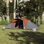 vidaXL Cort de familie cupolă 6 persoane, gri/portocaliu, impermeabil vidaXL Cort de familie cupolă 6 persoane, gri/portocaliu, impermeabil