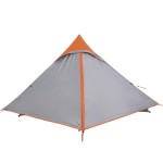 vidaXL Cort de camping pentru 2 persoane, gri, impermeabil