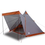 vidaXL Cort de familie Tipi pentru 6 persoane gri impermeabil vidaXL Cort de familie Tipi pentru 6 persoane gri impermeabil