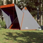 vidaXL Cort de familie Tipi pentru 6 persoane gri impermeabil vidaXL Cort de familie Tipi pentru 6 persoane gri impermeabil