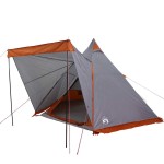 vidaXL Cort de familie Tipi pentru 6 persoane gri impermeabil vidaXL Cort de familie Tipi pentru 6 persoane gri impermeabil