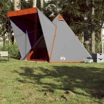 vidaXL Cort de familie Tipi pentru 6 persoane gri impermeabil vidaXL Cort de familie Tipi pentru 6 persoane gri impermeabil