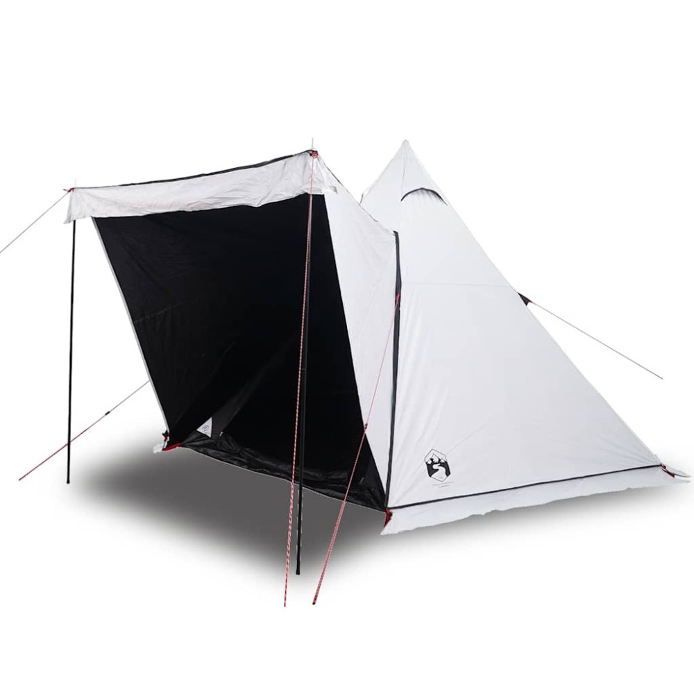 vidaXL Cort de familie Tipi 6 persoane, alb opac textil impermeabil