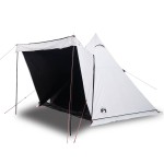 vidaXL Cort de familie Tipi 6 persoane, alb opac textil impermeabil vidaXL Cort de familie Tipi 6 persoane, alb opac textil impermeabil