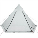 vidaXL Cort de familie Tipi 6 persoane, alb opac textil impermeabil vidaXL Cort de familie Tipi 6 persoane, alb opac textil impermeabil