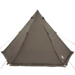 vidaXL Cort de familie Tipi pentru 6 persoane, maro, impermeabil vidaXL Cort de familie Tipi pentru 6 persoane, maro, impermeabil
