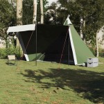 vidaXL Cort de familie Tipi pentru 8 persoane, verde, impermeabil vidaXL Cort de familie Tipi pentru 8 persoane, verde, impermeabil