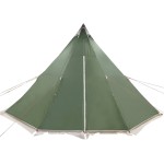 vidaXL Cort de familie Tipi pentru 8 persoane, verde, impermeabil vidaXL Cort de familie Tipi pentru 8 persoane, verde, impermeabil