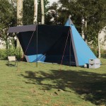 vidaXL Cort de familie Tipi pentru 8 persoane, albastru, impermeabil vidaXL Cort de familie Tipi pentru 8 persoane, albastru, impermeabil