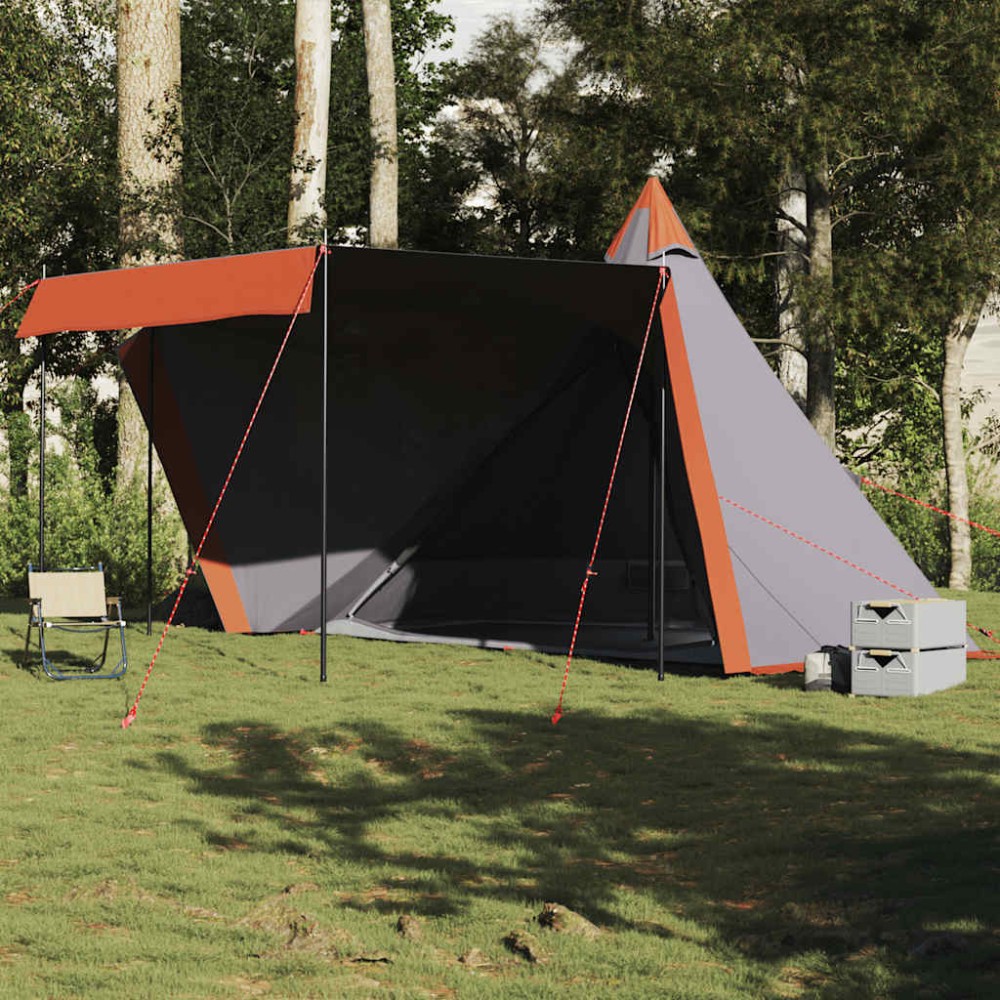 vidaXL Cort de familie Tipi pentru 8 persoane gri impermeabil