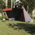 vidaXL Cort de familie Tipi pentru 8 persoane gri impermeabil vidaXL Cort de familie Tipi pentru 8 persoane gri impermeabil