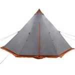 vidaXL Cort de familie Tipi pentru 8 persoane gri impermeabil vidaXL Cort de familie Tipi pentru 8 persoane gri impermeabil