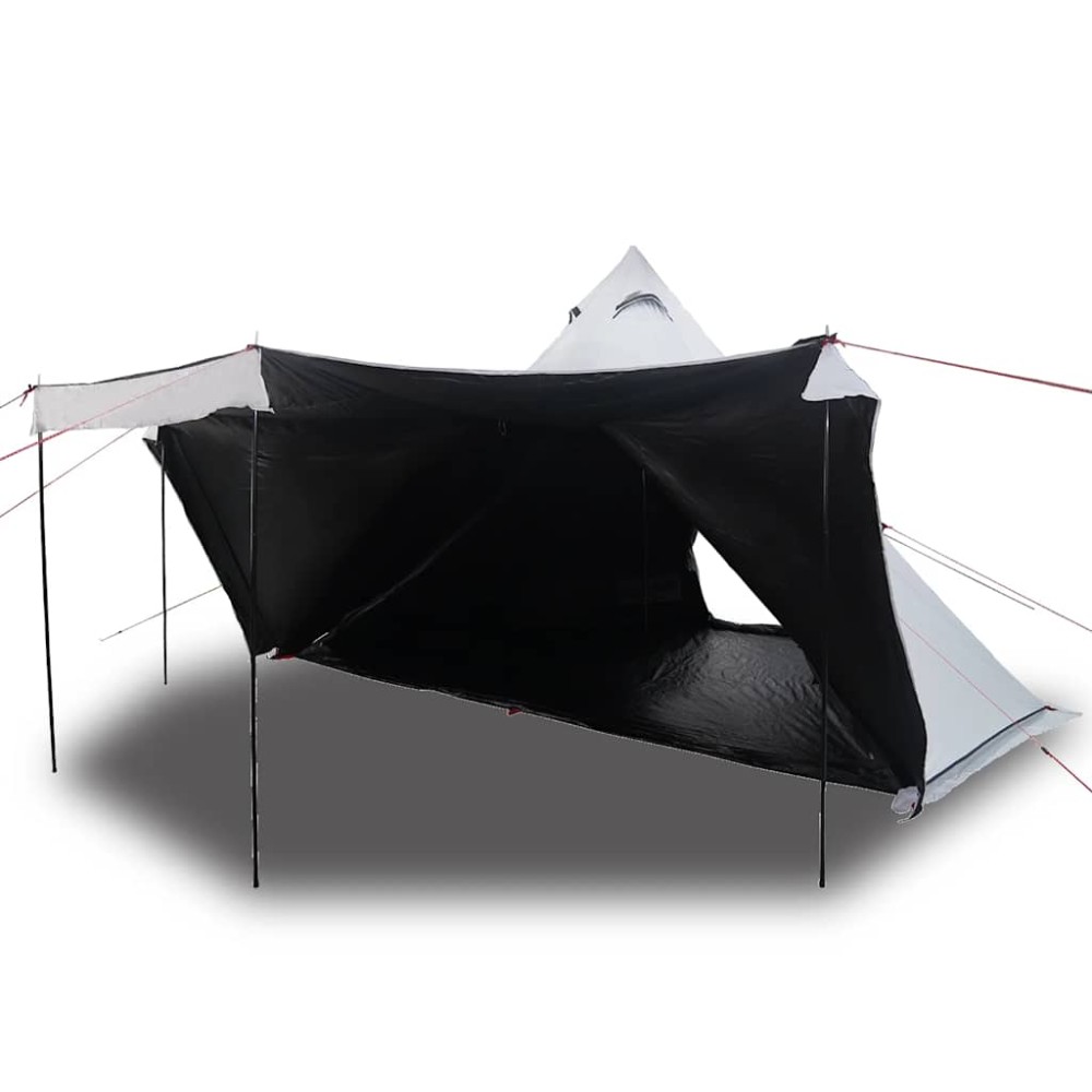 vidaXL Cort de familie Tipi 8 persoane, alb opac textil impermeabil
