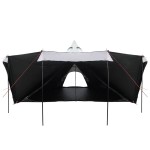 vidaXL Cort de familie Tipi 8 persoane, alb opac textil impermeabil vidaXL Cort de familie Tipi 8 persoane, alb opac textil impermeabil