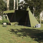 vidaXL Cort familie Tipi pentru 8 persoane verde măsliniu impermeabil