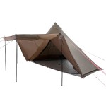 vidaXL Cort de familie Tipi pentru 8 persoane, maro, impermeabil vidaXL Cort de familie Tipi pentru 8 persoane, maro, impermeabil