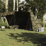 vidaXL Cort de familie Tipi pentru 8 persoane, camuflaj, impermeabil vidaXL Cort de familie Tipi pentru 8 persoane, camuflaj, impermeabil
