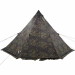 vidaXL Cort de familie Tipi pentru 8 persoane, camuflaj, impermeabil vidaXL Cort de familie Tipi pentru 8 persoane, camuflaj, impermeabil