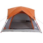 vidaXL Cabină cort de camping 4 persoane gri și portocaliu impermeabil vidaXL Cabină cort de camping 4 persoane gri și portocaliu impermeabil