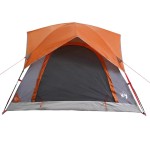 vidaXL Cabină cort de camping 4 persoane gri și portocaliu impermeabil vidaXL Cabină cort de camping 4 persoane gri și portocaliu impermeabil