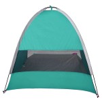 vidaXL Cort de plajă 3 persoane, verde marin, impermeabil