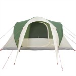 vidaXL Cort de camping cupolă pentru 6 persoane, verde, impermeabil