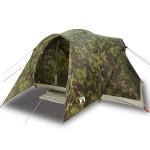 vidaXL Cort de familie cupolă pentru 6 persoane, camuflaj, impermeabil vidaXL Cort de familie cupolă pentru 6 persoane, camuflaj, impermeabil
