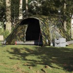 vidaXL Cort de familie cupolă pentru 6 persoane, camuflaj, impermeabil vidaXL Cort de familie cupolă pentru 6 persoane, camuflaj, impermeabil