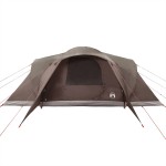 vidaXL Cort de camping cupolă pentru 6 persoane, maro, impermeabil