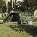vidaXL Cort de familie cupolă pentru 6 persoane, camuflaj, impermeabil vidaXL Cort de familie cupolă pentru 6 persoane, camuflaj, impermeabil