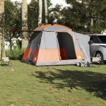 vidaXL Cort auto pentru 4 persoane, gri/portocaliu, impermeabil vidaXL Cort auto pentru 4 persoane, gri/portocaliu, impermeabil