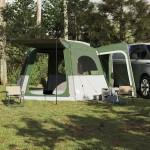 vidaXL Cort auto pentru 4 persoane, verde, impermeabil vidaXL Cort auto pentru 4 persoane, verde, impermeabil