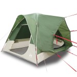 vidaXL Cort auto pentru 4 persoane, verde, impermeabil vidaXL Cort auto pentru 4 persoane, verde, impermeabil