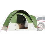 vidaXL Cort auto pentru 4 persoane, verde, impermeabil vidaXL Cort auto pentru 4 persoane, verde, impermeabil