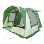 vidaXL Cort auto pentru 4 persoane, verde, impermeabil vidaXL Cort auto pentru 4 persoane, verde, impermeabil