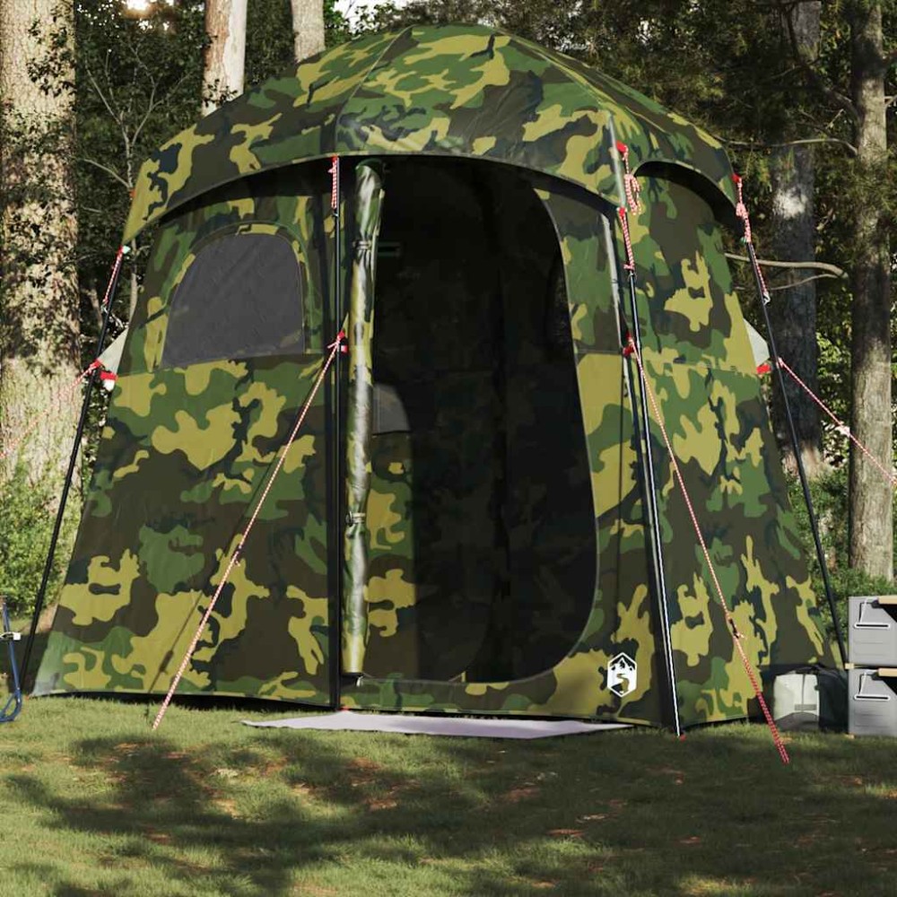 vidaXL Cort de duș pentru 2 persoane, camuflaj, impermeabil