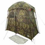 vidaXL Cort de duș pentru 2 persoane, camuflaj, impermeabil