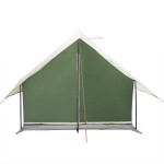 vidaXL Cort de camping pentru 5 persoane, verde, impermeabil
