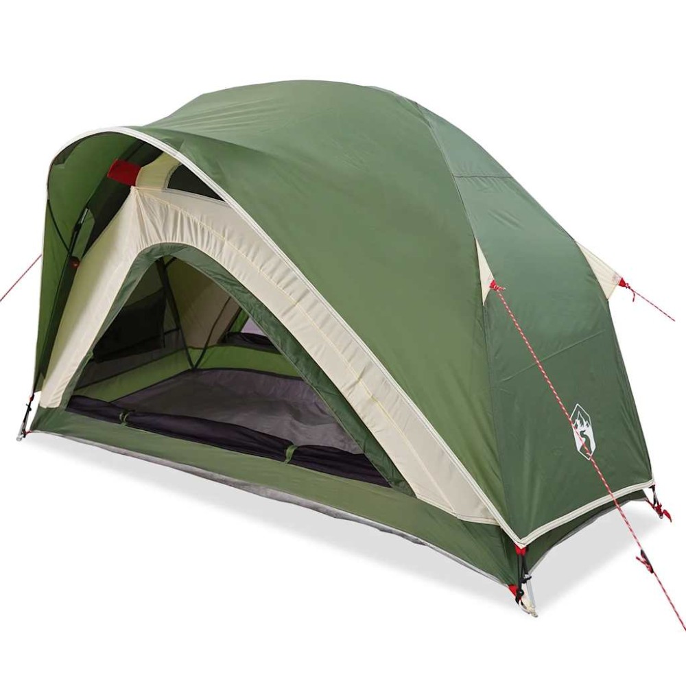 vidaXL Cort de camping pentru 1 persoană, verde, impermeabil