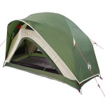 vidaXL Cort de camping pentru 1 persoană, verde, impermeabil