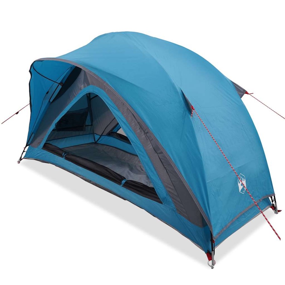 vidaXL Cort de camping pentru 1 persoană, albastru, impermeabil