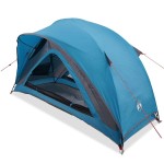 vidaXL Cort de camping pentru 1 persoană, albastru, impermeabil