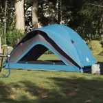 vidaXL Cort de camping pentru 1 persoană, albastru, impermeabil