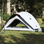 vidaXL Cort camping, 1 persoane, alb, țesătură opacă, impermeabil vidaXL Cort camping, 1 persoane, alb, țesătură opacă, impermeabil