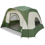 vidaXL Cort de familie pentru 6 persoane, verde, impermeabil vidaXL Cort de familie pentru 6 persoane, verde, impermeabil